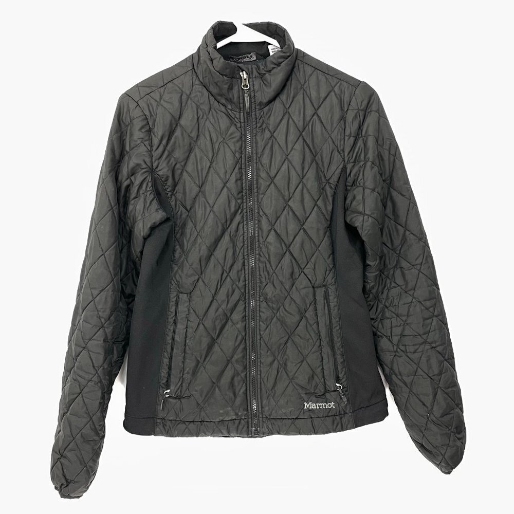 Marmot Womens Size S Quilted Puffer‎ Jacket Black Lightweight Full Zip